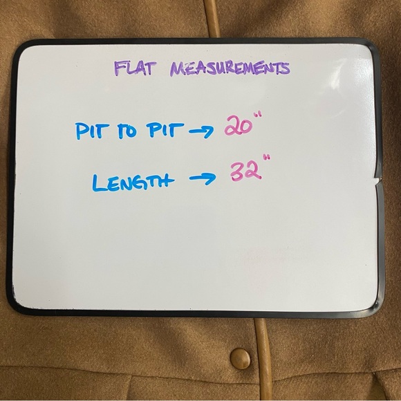 Sandro Tan Wool Blend Button Front Coat Jacket Leather Trim 38/S - Picture 5 of 16